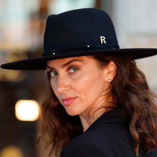 Sombrero Mujer Ala Ancha Fieltro de Lana Negro ALABAMA - Raceu Hats