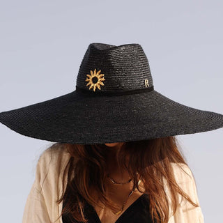 Sombrero Mujer Ala Extra Ancha Negro HELIOS - Raceu Hats