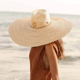 Sombrero Mujer Ala Extragrande Paja Natural HELIOS - Raceu Hats