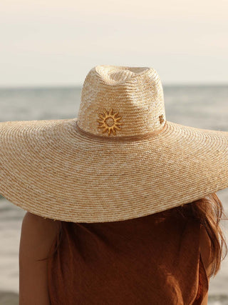 Sombrero Mujer Ala Extragrande Paja Natural HELIOS - Raceu Hats