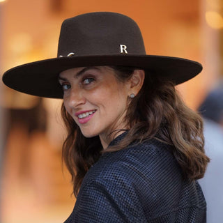 Sombrero Mujer Ala Intermedia Fieltro de Lana Marrón KENTUCKY - Raceu Hats