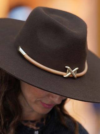 Sombrero Mujer Ala Intermedia Fieltro de Lana Marrón KENTUCKY - Raceu Hats