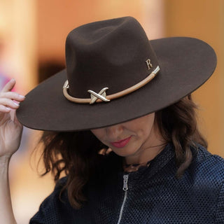 Sombrero Mujer Ala Intermedia Fieltro de Lana Marrón KENTUCKY - Raceu Hats