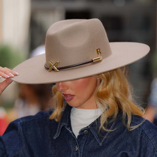 Sombrero Mujer Ala Intermedia Fieltro de Lana Moca KENTUCKY - Raceu Hats