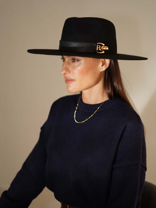 Sombrero Mujer Negro Ala Ancha BOSTON - Raceu Hats