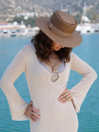 Sombrero Mujer Paja de Papel Marrón ACAPULCO - Raceu Hats