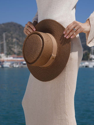 Sombrero Mujer Paja de Papel Marrón ACAPULCO - Raceu Hats