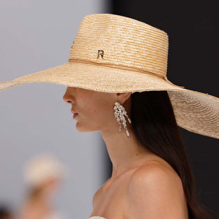 Sombrero Novia Ala Extragrande Paja Natural HELIOS - Raceu Hats