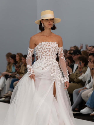 Sombrero Novia Panamá Ala Media Natural ATENA - Raceu Hats