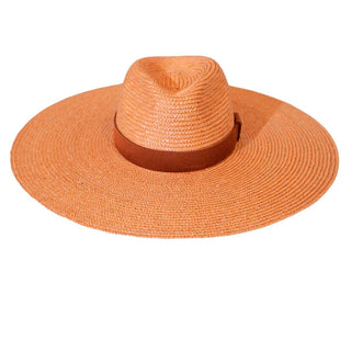 Sombrero Paja de Trigo Ala Ancha Melocotón CASABLANCA - Raceu Hats