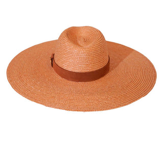 Sombrero Paja de Trigo Ala Ancha Melocotón CASABLANCA - Raceu Hats