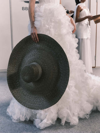 Sombrero Pamela Novia Ala XXXL Aqua THEA - Raceu Hats