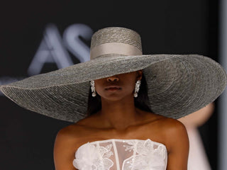Sombrero Pamela Novia Ala XXXL Aqua THEA - Raceu Hats