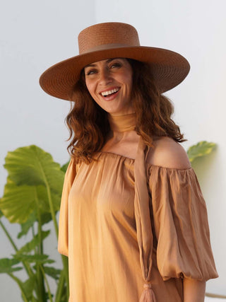 Sombrero Panamá Ala Ancha Caramelo SEVILLA - Raceu Hats