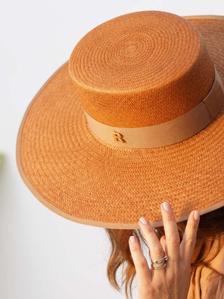 Sombrero Panamá Ala Ancha Caramelo SEVILLA - Raceu Hats