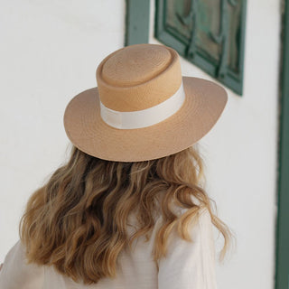 Sombrero Panamá Ala Media Camel ATENA - Raceu Hats