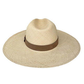 Sombrero Panamá Mujer color Natural con Cinta de Piel SOHO - Raceu Hats