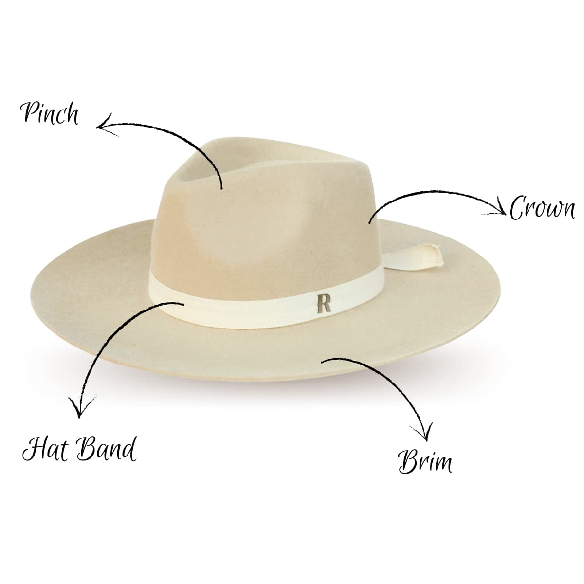 Shop Evie Cream Wide Brim Fedora by Raceu Hats - Raceu Hats Online